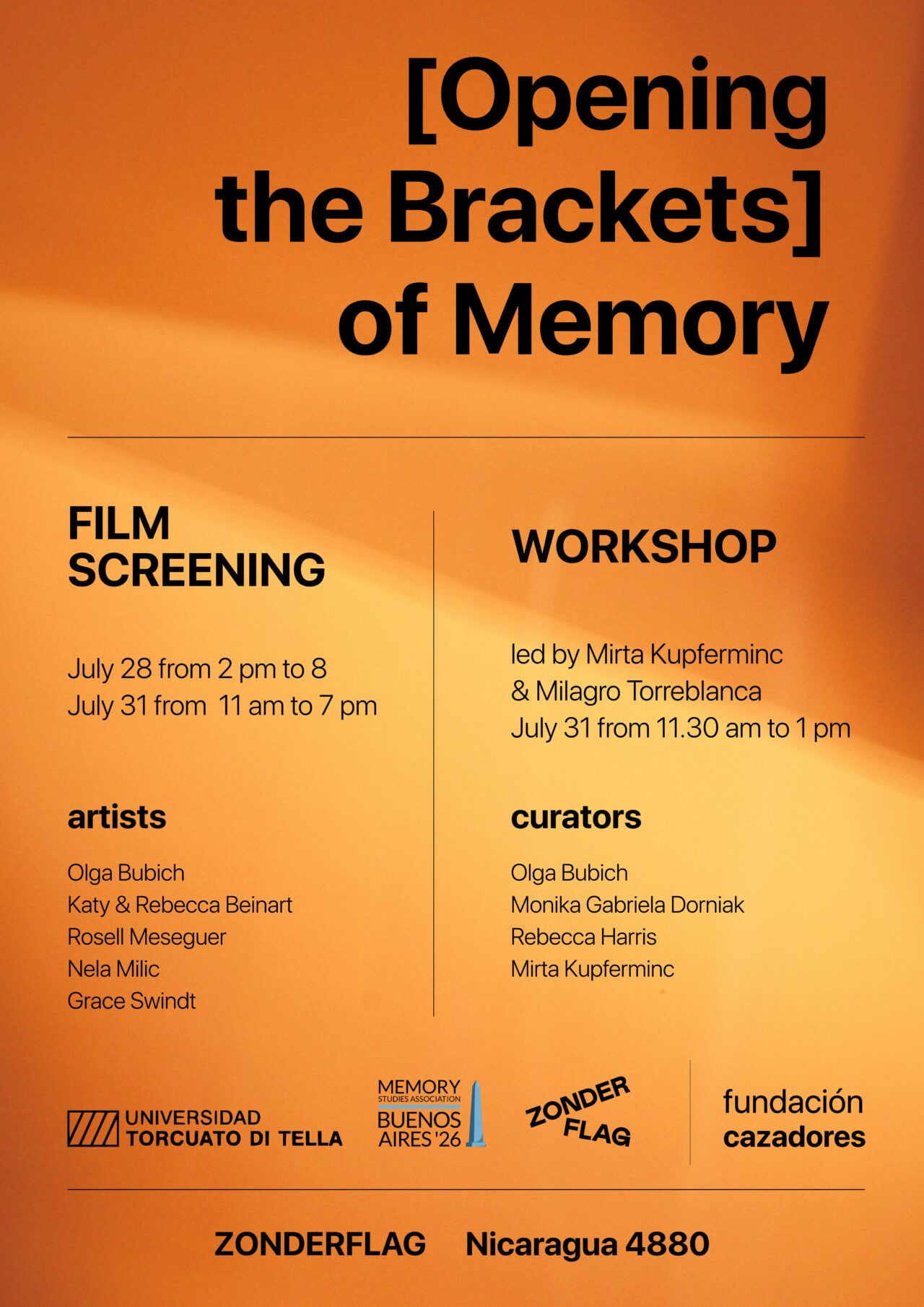 Zonderflag MSA 2026 Exhibition poster